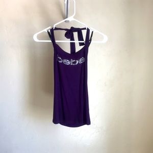 RARE Y2K Purple Bebe Womens Tank Top